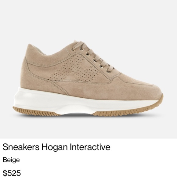 Sneakers Hogan Interactive Cream 38/8 NWOT - Picture 2 of 8